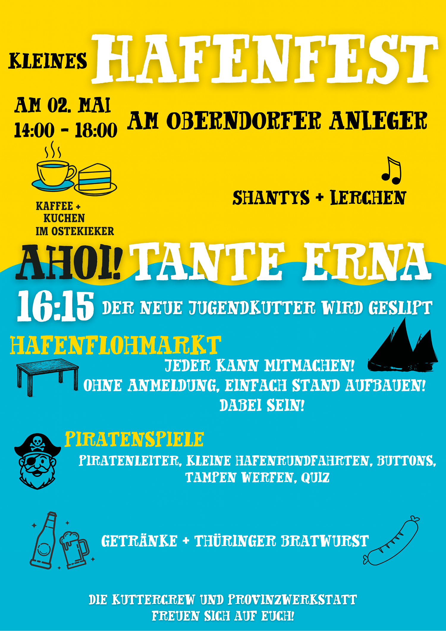 Kleines Hafenfest am 2. Mai 2026 in Oberndorf / Oste Kleines Hafenfest am 2. Mai 2026 in Oberndorf / Oste